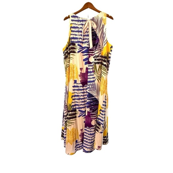 CHICO’S Tie- Back Collage Print Trapeze Dress Chico’s size 4/ XXL/ 20 - Picture 2 of 8